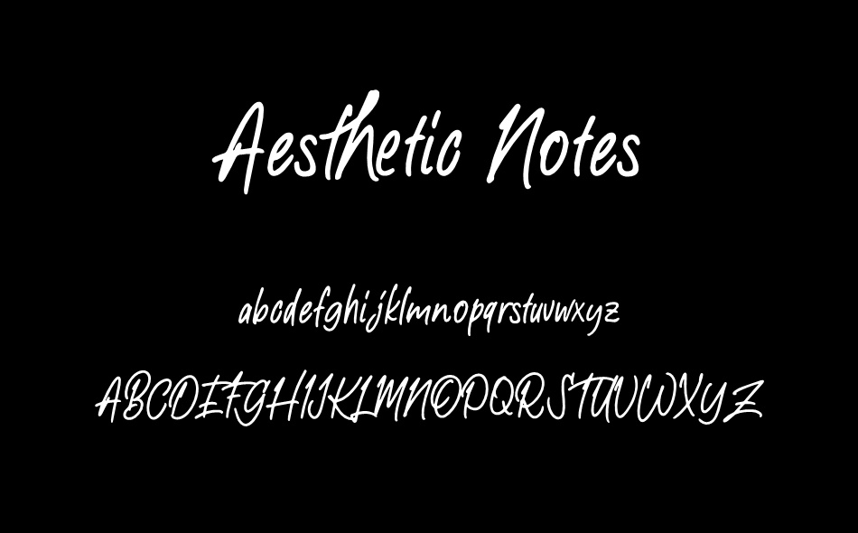 Aesthetic Notes font