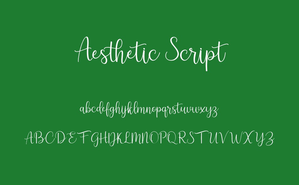 Aesthetic Script font