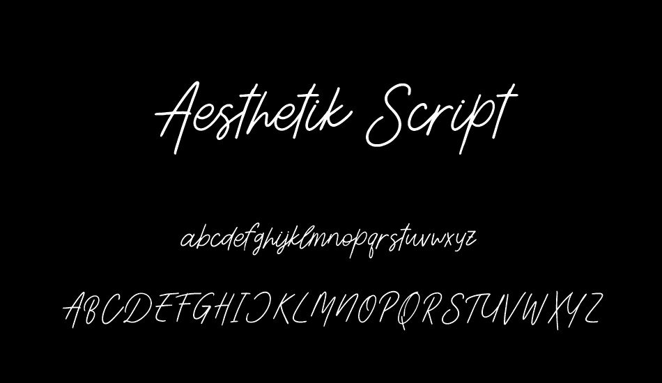 Aesthetik Script font