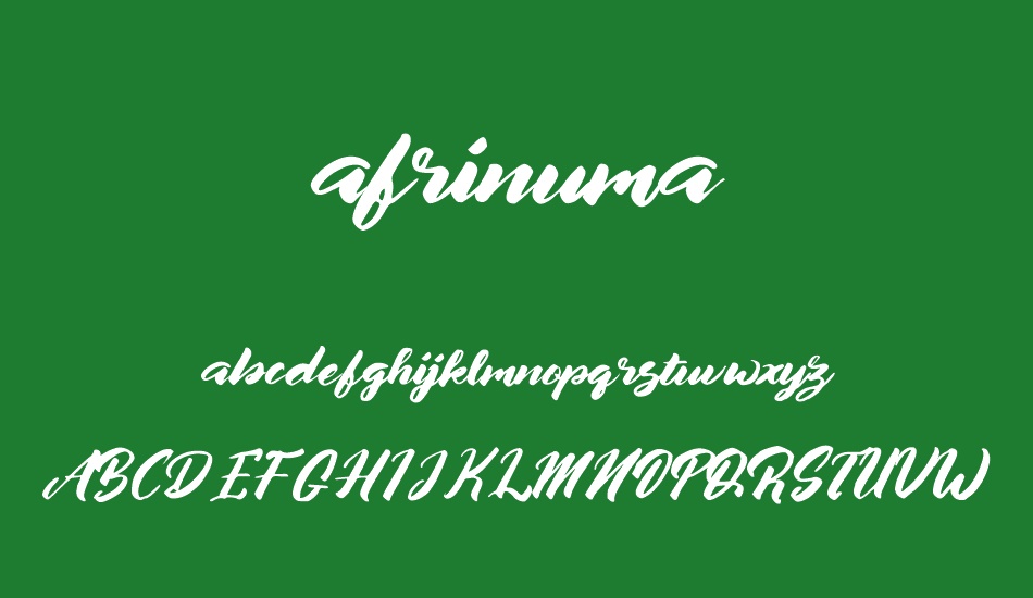 afrinuma font