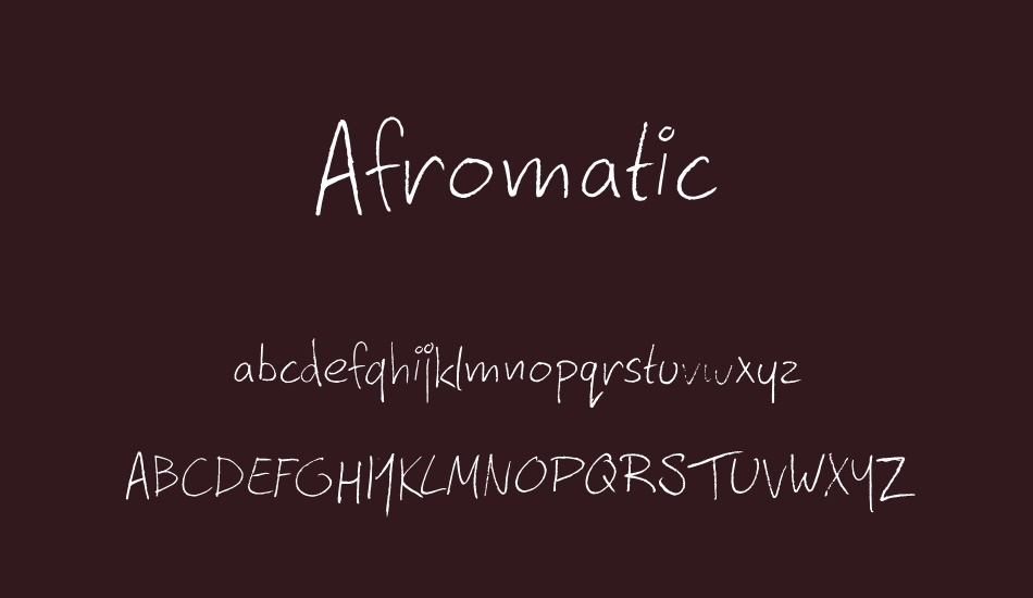 Afromatic font