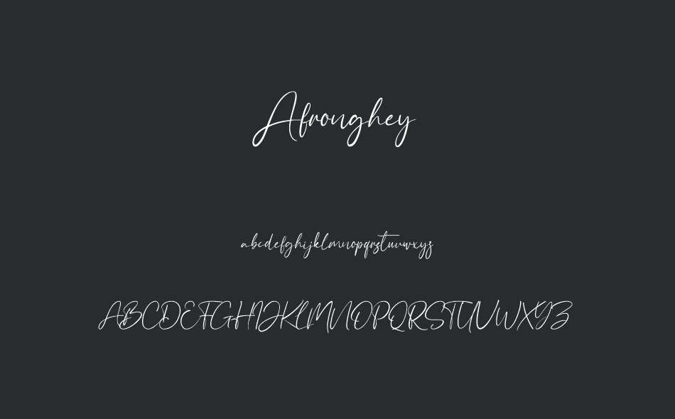 Afronghey font