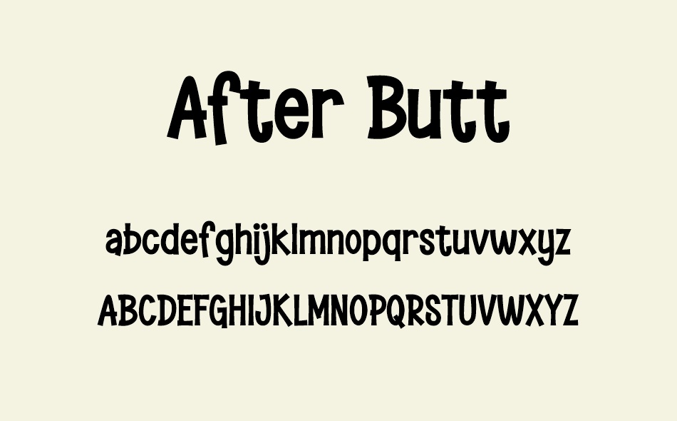 After Butt font