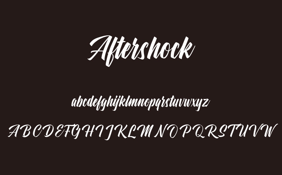 Aftershock font