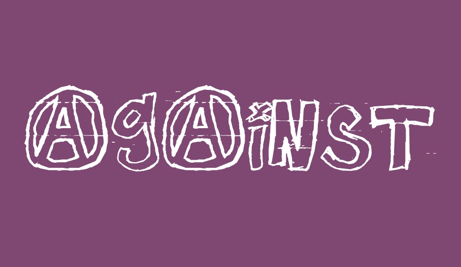 against myself font big