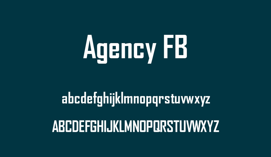 Agency Fb Font