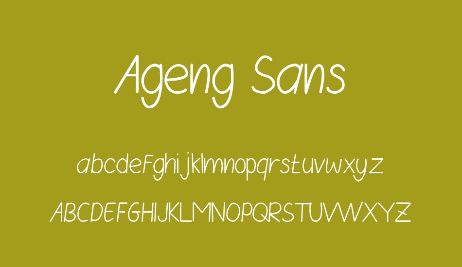 Ageng Sans font