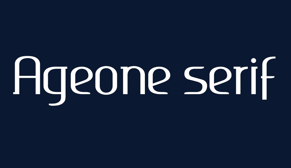 Ageone serif font big