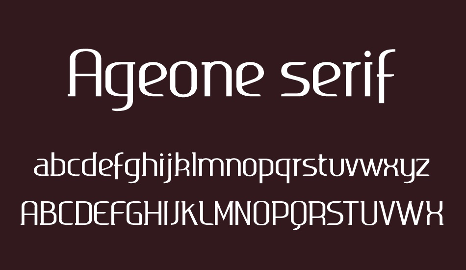 Ageone serif font