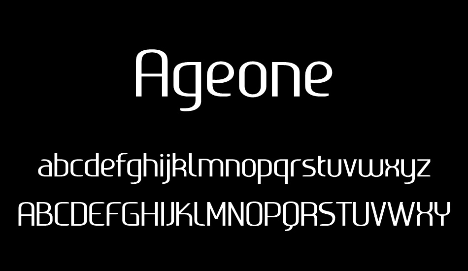 Ageone font