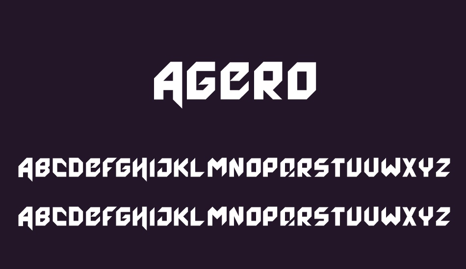 Agero font