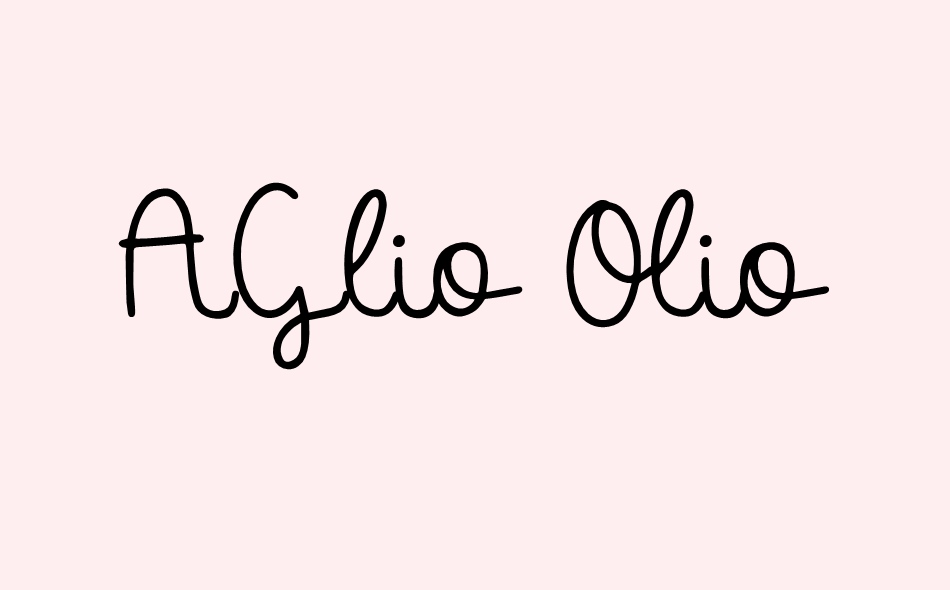 Aglio Olio font big