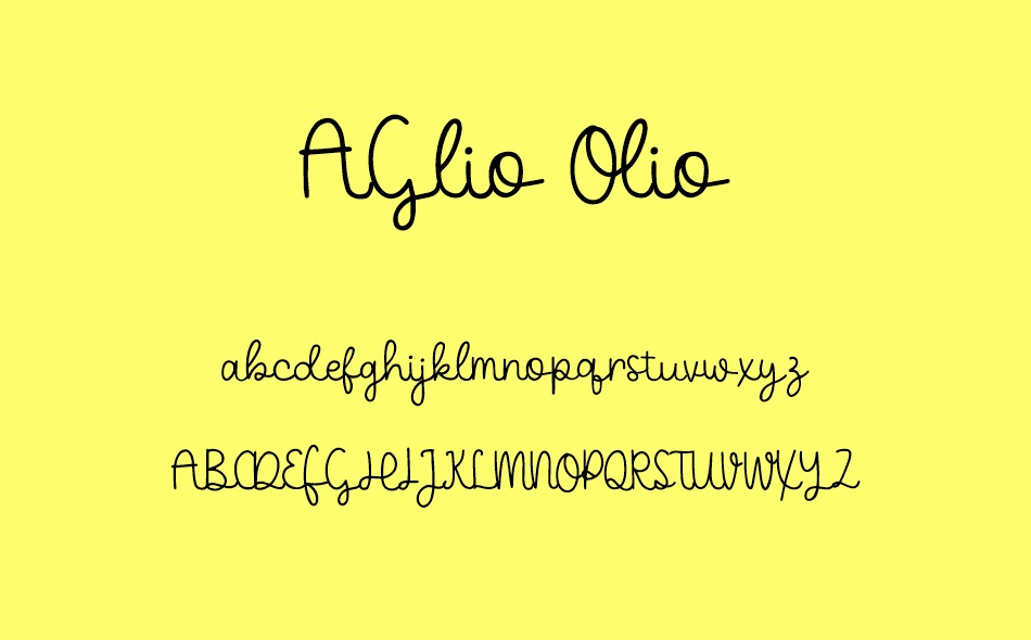 Aglio Olio font