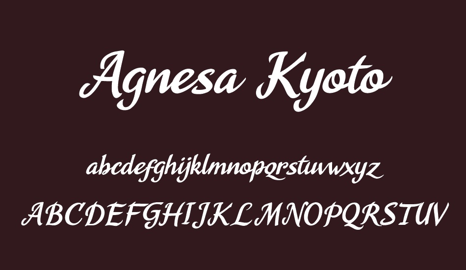 Agnesa Kyoto font