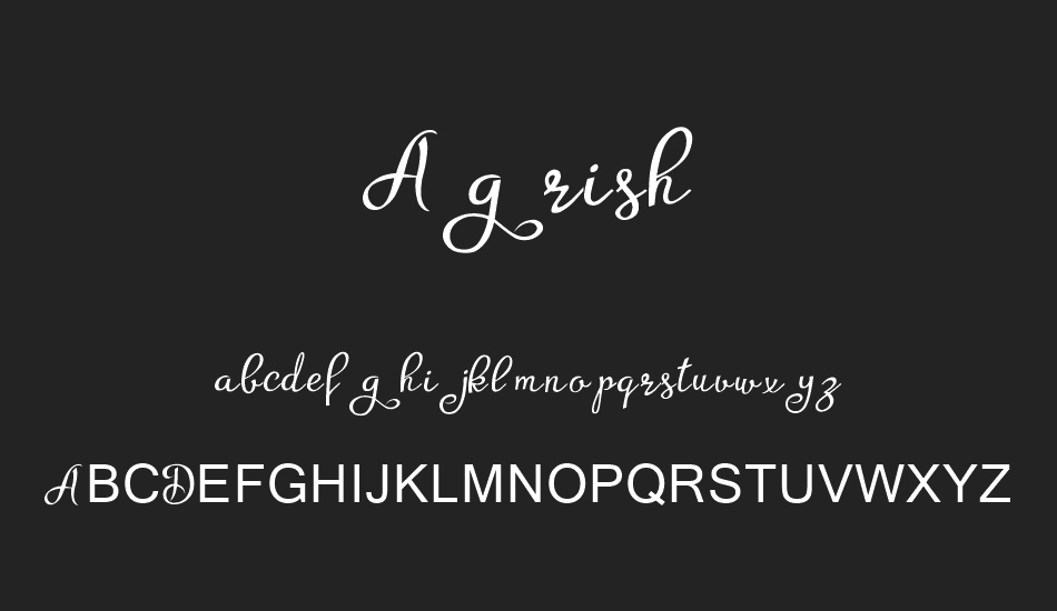 Agrish font