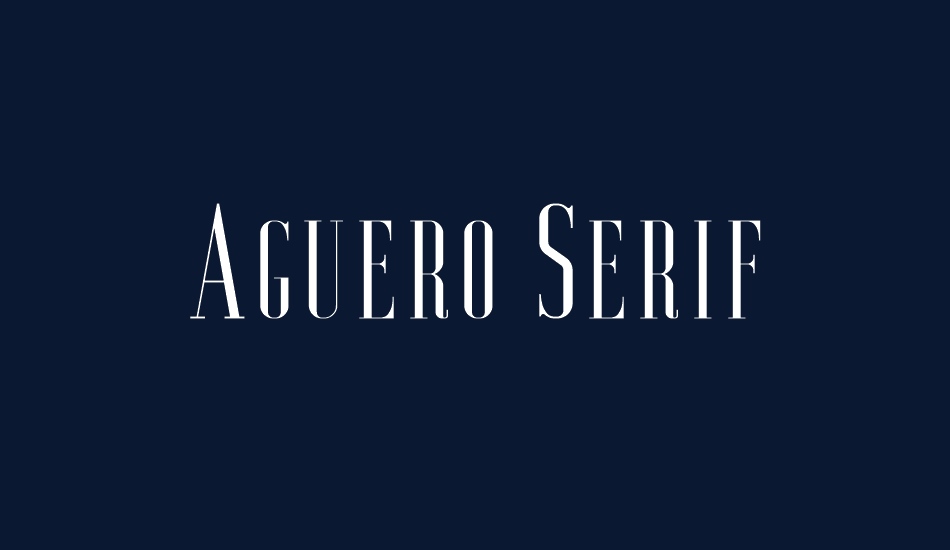 Aguero Serif Free font big