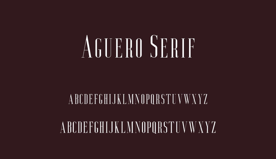 Aguero Serif Free font