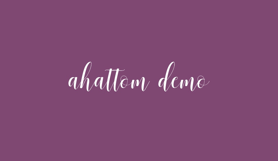 ahattom demo font big