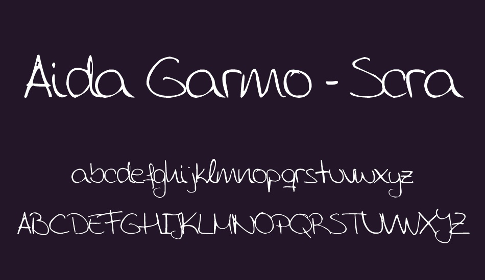 Aida Garmo - Scrap Rounded font