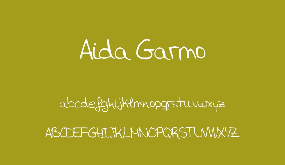 Aida Garmo font