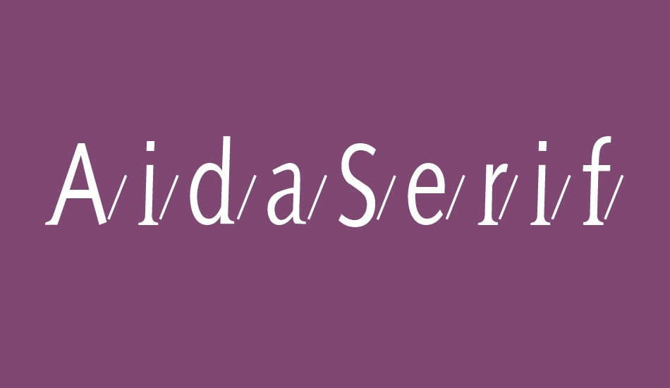 AidaSerifaShadow font big