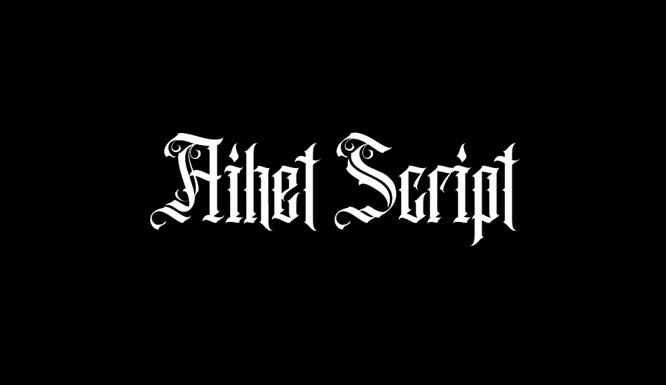 Aihet Script Personal Use Only font big