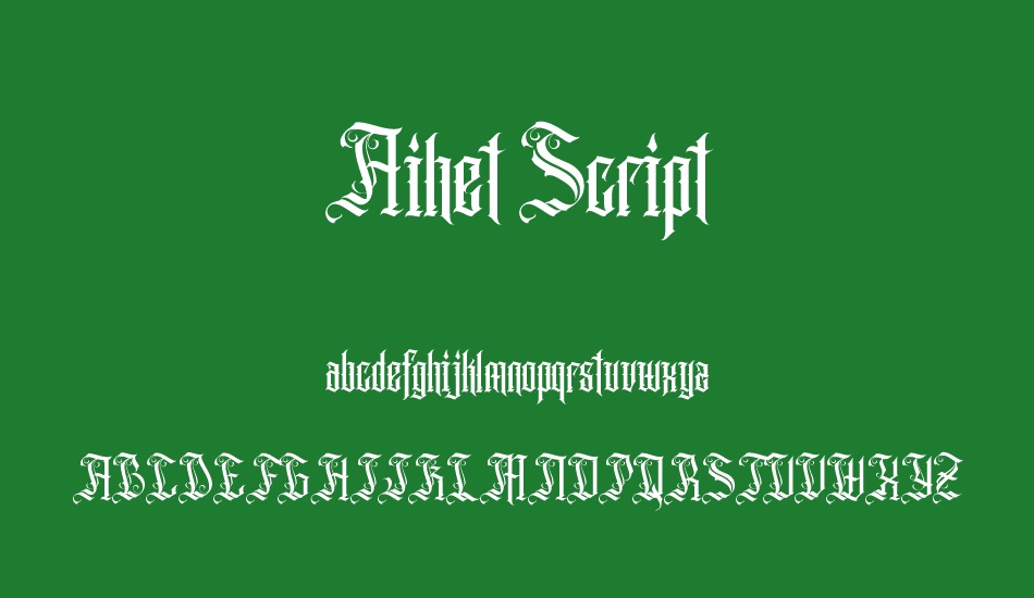 Aihet Script Personal Use Only font