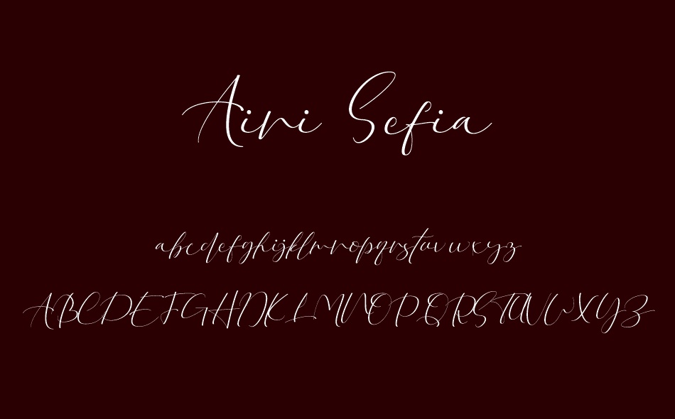 Aini Sefia font