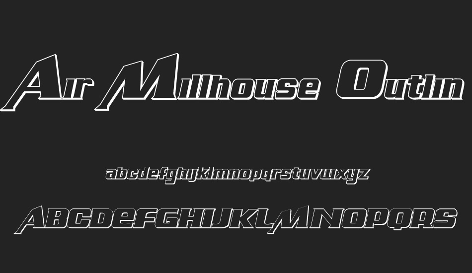 Air Millhouse Outline font