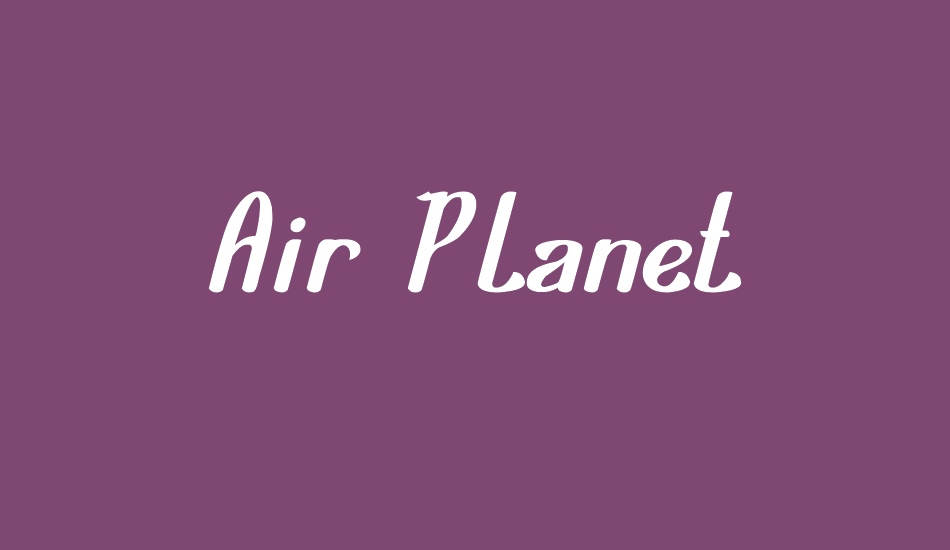 Air Planet font big