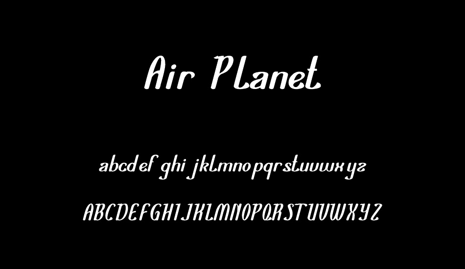 Air Planet font