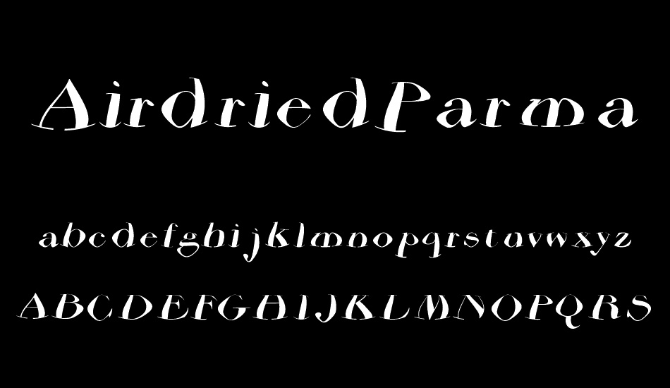 AirdriedParmaFont font