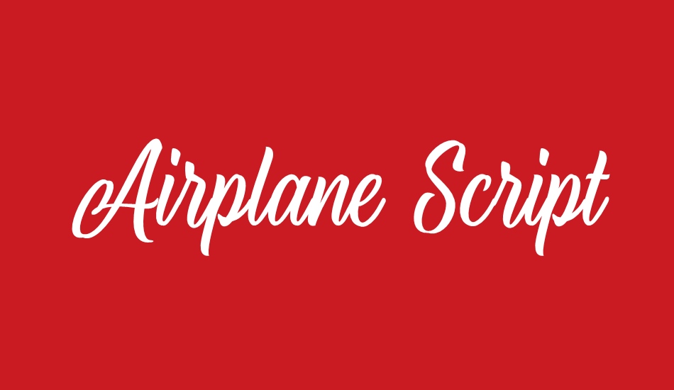 Airplane Script font big