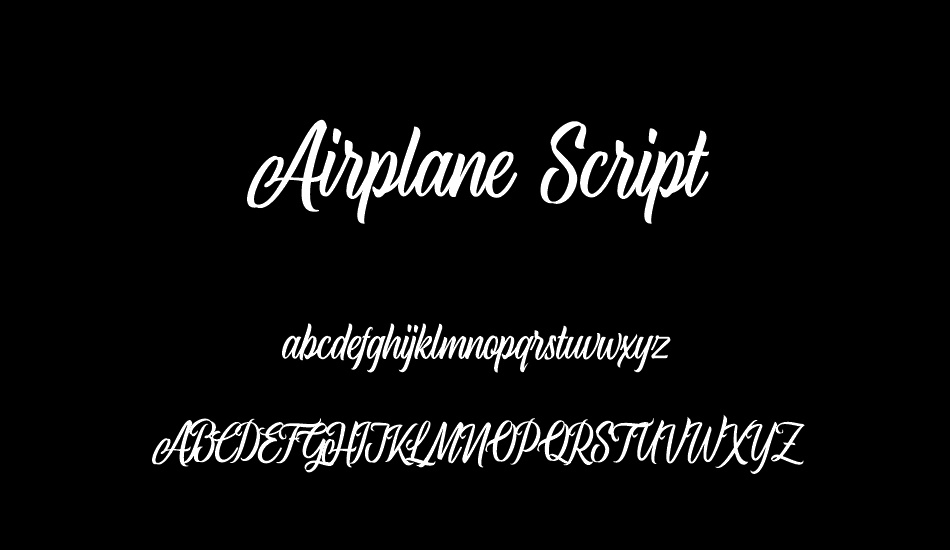 Airplane Script font