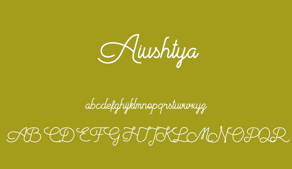 Aiushtya Free font