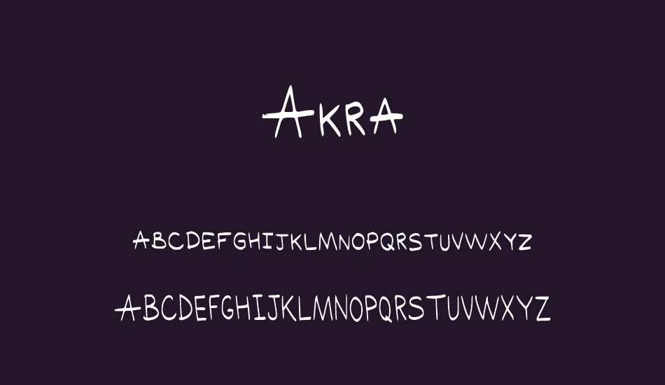 Akra font