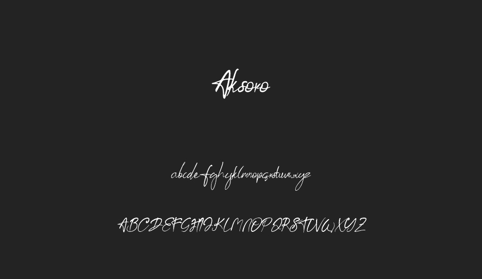 Aksoro Demo font