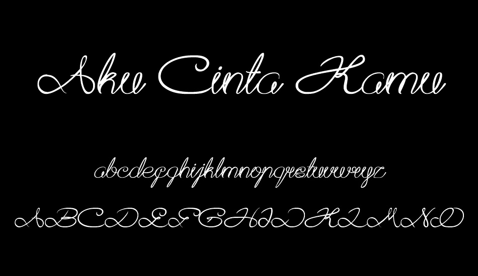 Aku Cinta Kamu font