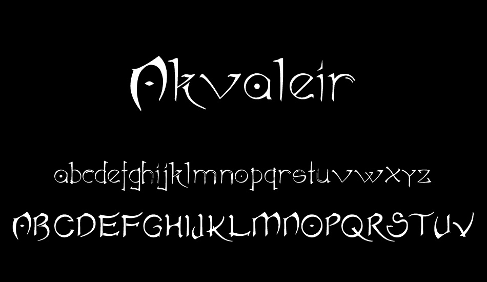 Akvaleir font