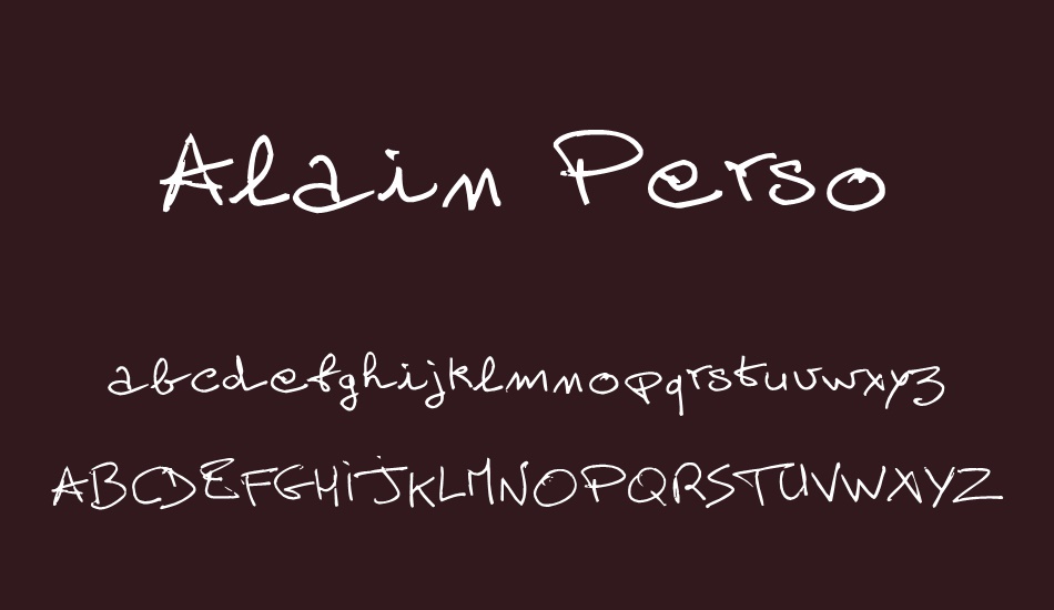 Alain Perso font