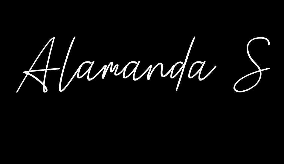 Alamanda Santika Signature font big