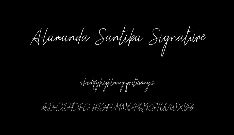 Alamanda Santika Signature font