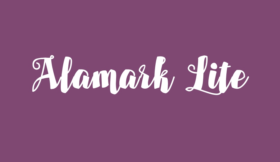 Alamark Lite Free font big