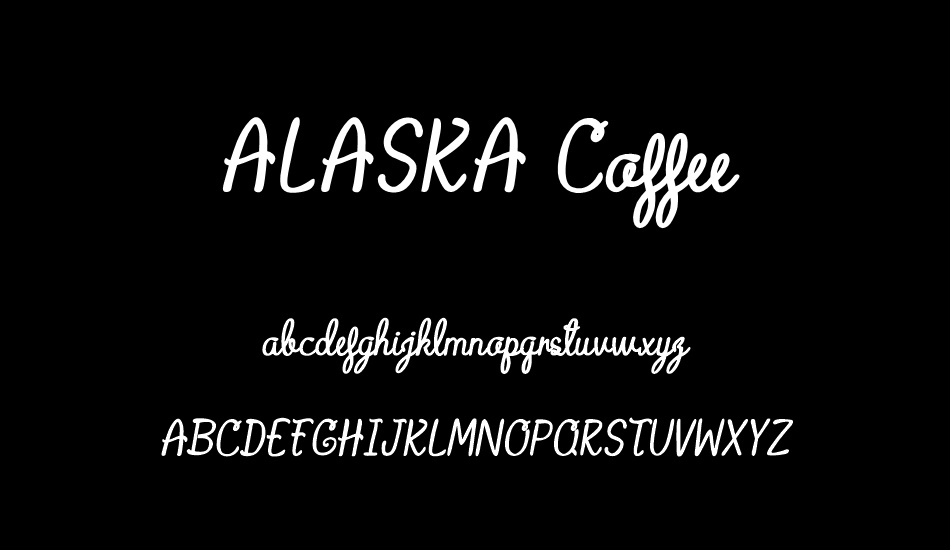 ALASKA Coffee font