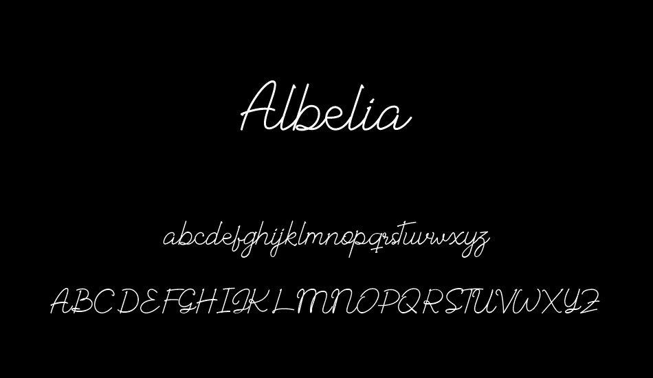 Albelia font