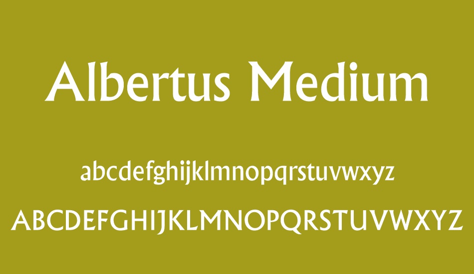albertus display typeface