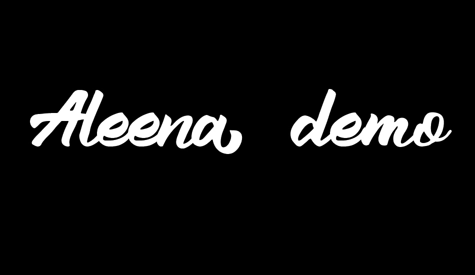 Aleena (demo) font big