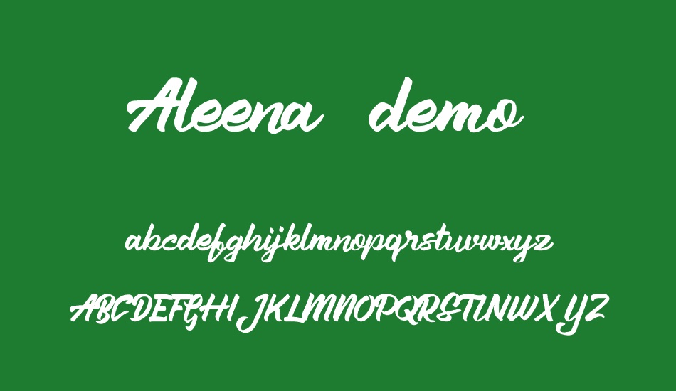 Aleena (demo) font