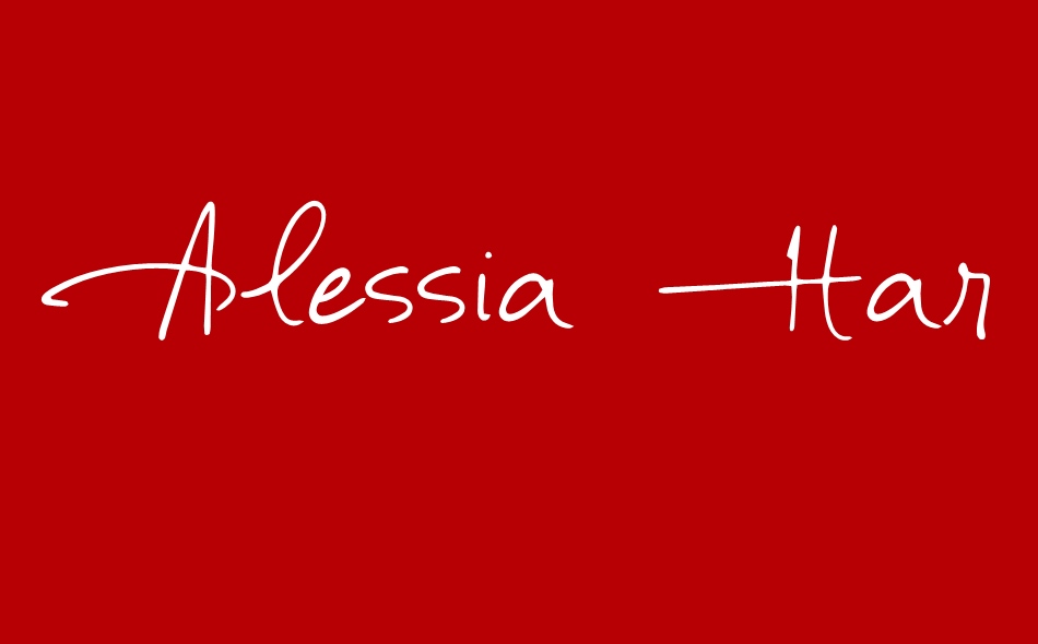 Alessia Harvey font big