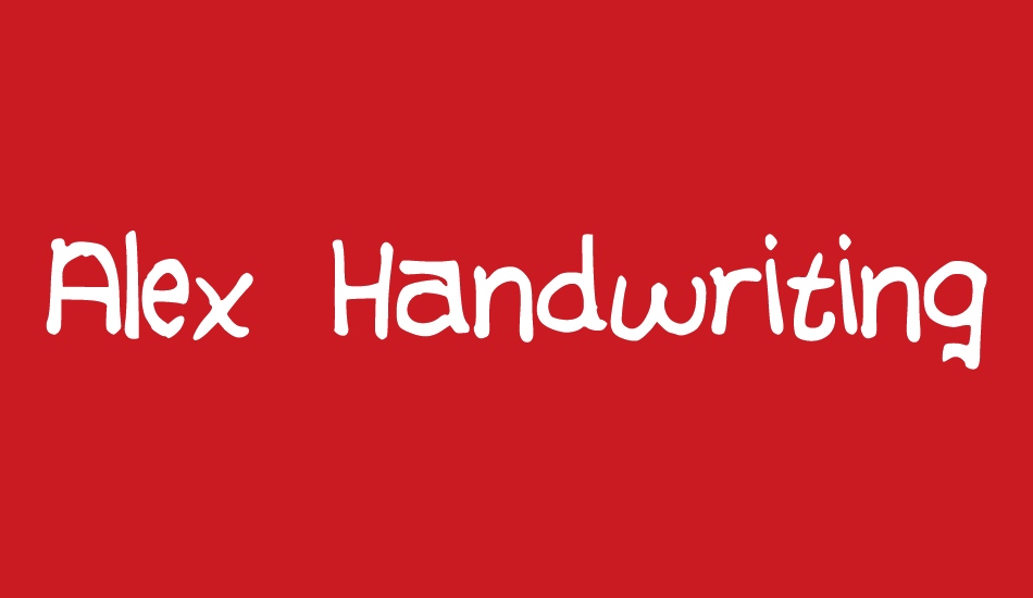 Alex Handwriting font big